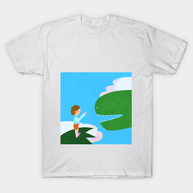 A Boy And a Dinosaur T-Shirt by Sara By Toto